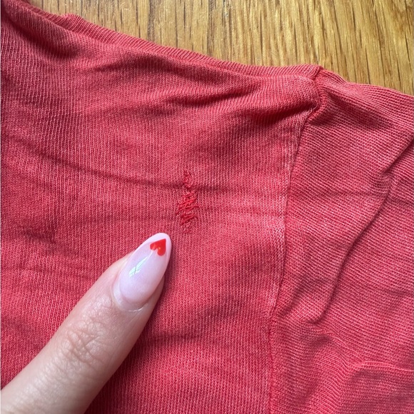 Brandy Melville Boston 1984 Crop Top Red Shirt - Picture 3 of 5